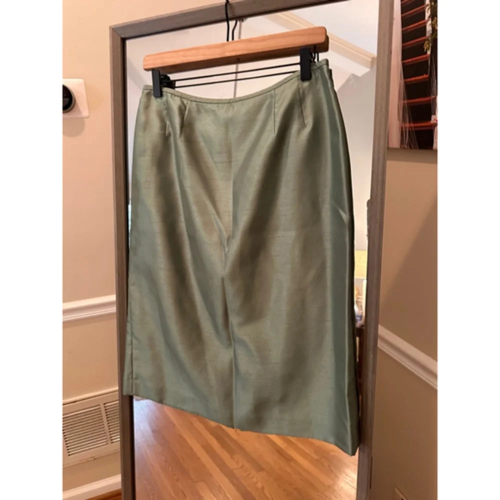 Le Suit Pencil Skirt Green Size 8 Polyester